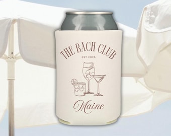 Custom Bachelorette Can Coolers: Club Bach Party Favors