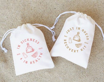 Personalized Hangover Kit Bags: Fiesta Bachelorette Party Favors