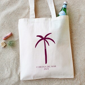Palm Tree Wedding Tote - Destination Wedding Welcome Tote - Tropical Welcome Tote - Customized Wedding Tote - Tropical Wedding Tote - Tulum