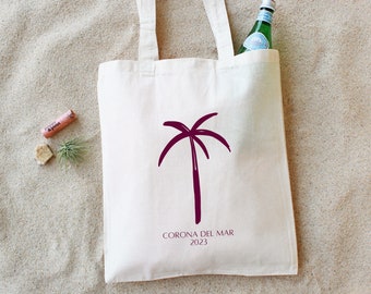 Palm Tree Wedding Tote - Destination Wedding Welcome Tote - Tropical Welcome Tote - Customized Wedding Tote - Tropical Wedding Tote - Tulum