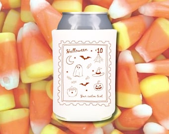 Custom Halloween Can Cooler: Spooky Party Favor