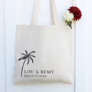 Palm Tree Wedding Tote - Destination Wedding Welcome Tote - Tropical Welcome Tote - Customized Wedding Tote - Tropical Wedding Tote