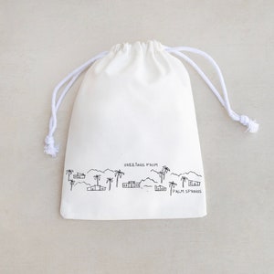 Palm Springs Wedding Favor Bag: Custom Bachelorette Hangover Kit