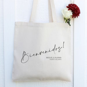 Bienvenidos Welcome Tote - Destination Wedding Welcome Tote - Mexico Wedding Tote - Mexico Wedding Favors - Bienvenidos Bag - Mexico Welcome