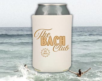 Custom 'The Bach Club' Can Coolers - Bachelorette Party Favors