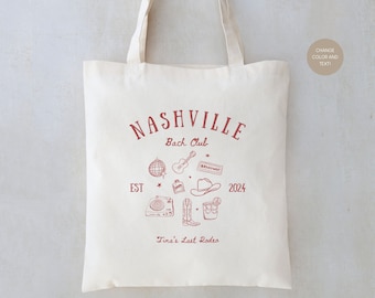 Nashville Bach Tote, Bridesmaid Tote, Nashville Bachelorette Favors, Bridesmaids Totes, Cowgirl Themed Bachelorette, Bridesmaid Gift