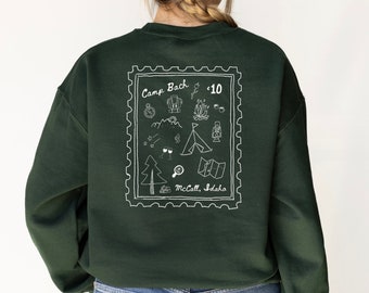 Camp Bach Crew Neck, Camp Bachelorette Sweatshirt, Camp Bach Favors, Custom Bachelorette Crew Neck, Camping Bach Favors, Bridal Party Gifts