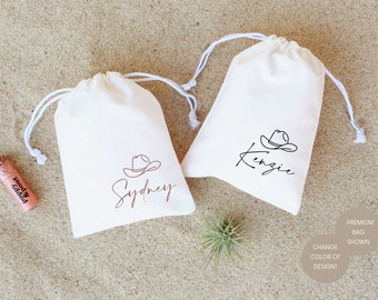 Personalized Name Bag, Bridesmaid Bags, Nashville Bachelorette Favors, Bridesmaids Totes, Cowgirl Themed Bachelorette, Bridesmaid Gift