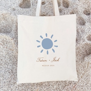 Wedding Welcome Tote - Wedding Welcome Bag - Destination Wedding Tote - Tropical Wedding Favor - Personalized Wedding Favors - Sun Beach Bag