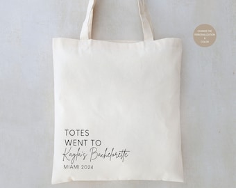 Personalized Bachelorette Tote Bag: Custom Favor Bags