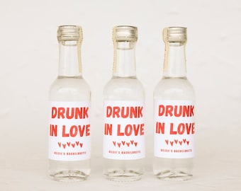 Drunk In Love Shooter Label, Bachelorette Party Favors, Custom Bachelorette Shooters, Custom Shooter Labels, Bachelorette Shooters, Shooters