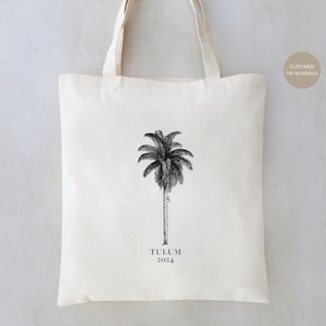 Palm Tree Welcome Tote - Destination Wedding Welcome Totes - Beach Wedding Welcome Tote - Destination Wedding Tote Bag - Welcome Tote Bag