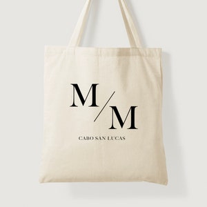 Wedding Tote Minimalistic Wedding Wedding Tote Bag Welcome Bag Wedding Totes Wedding Favors Wedding Favor Totes Welcome Bag Bild 1