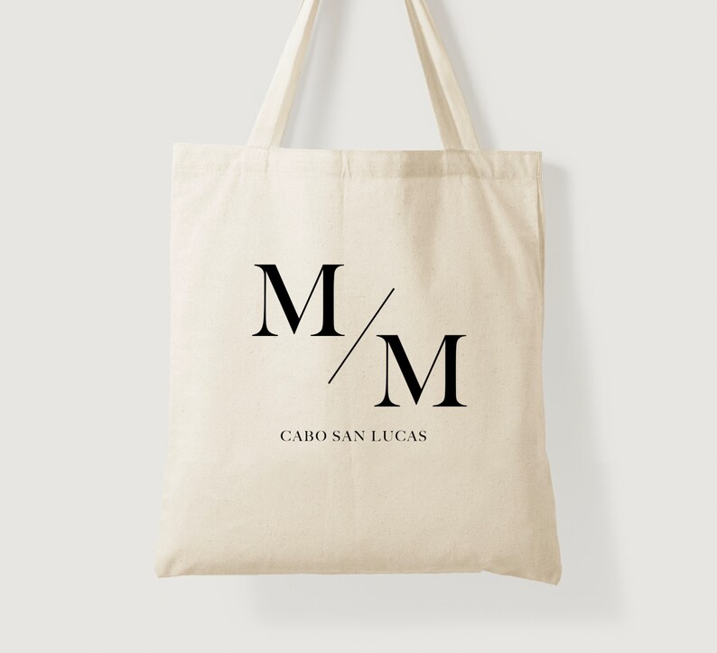 Wedding Tote Minimalistic Wedding Wedding Tote Bag Welcome Bag Wedding Totes Wedding Favors Wedding Favor Totes Welcome Bag Bild 1