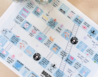 Coastal Bachelorette Drinking Game: Boozey & Cruisey (Digital Download)