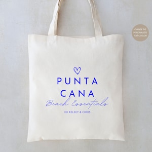 Wedding Tote Bags - Wedding Welcome Bag - Custom Wedding Tote -Punta Cana Wedding - Destination Wedding Tote - Custom Tote - Punta Cana Tote