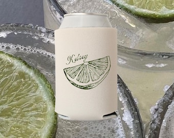 Lime Slice Can Cooler: Margarita Bachelorette Party Favor