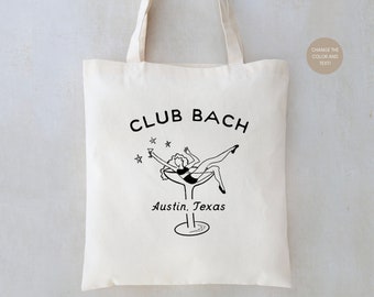 Club Bach Martini Tote - Bridesmaid Tote - Club Bachelorette - Bridesmaid Favors - Bachelorette Party Favor - Bachelorette Totes - Club Bach