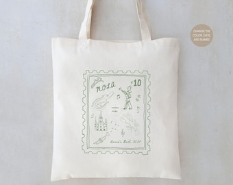 New Orleans Stamp Tote - New Orleans Bachelorette - NOLA Bachelorette Totes - NOLA Bach Favors - New Orleans Wedding Favors - NOLA tote bags
