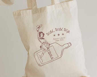 Wild, Wild Wife Bachelorette Cotton Tote: Nashville, Austin, Texas - Last Rodeo