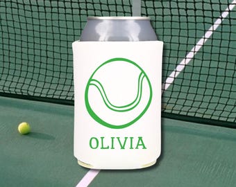 Personalized Tennis Can Cooler: Custom Party Favor