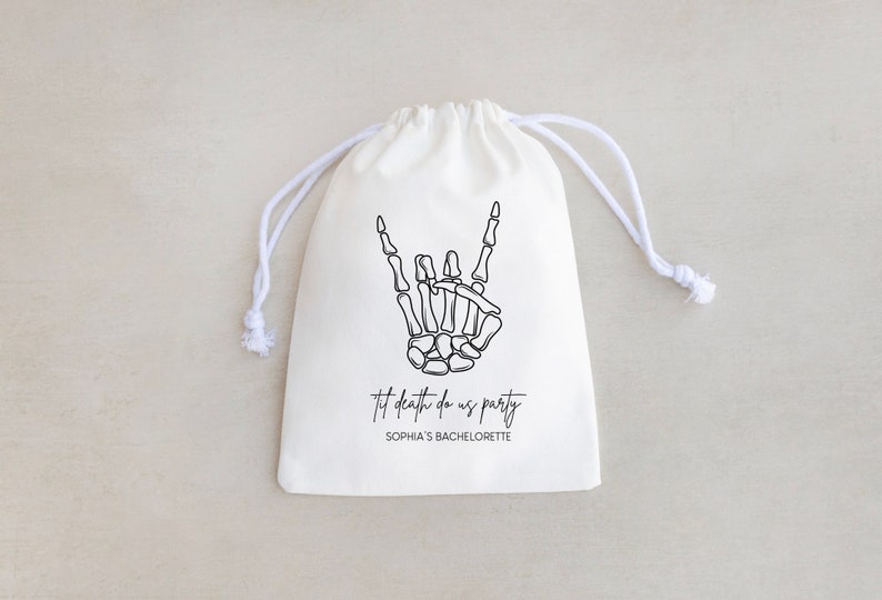 Til Death Do Us Party Til Death Do Us Party Wedding Bag Bachelorette Hangover Kit Bachelorette Party Bags Recovery Kit Bags Bride image 1