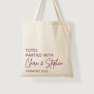 Totes Partied With Tote - Wedding Welcome Tote - Wedding Welcome Bag - Destination Wedding Tote - Wedding Guest Favor Bag - Custom Wedding