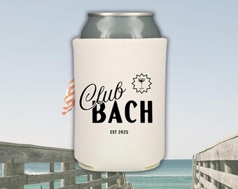 Custom Bachelorette Can Coolers: Club Bach Party Favors