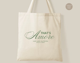 That's Amore - Italy Welcome Bag - Italy Wedding Favor - Wedding Welcome Bag - Italy Wedding Decor - Italian Wedding - Italian Wedding Favor