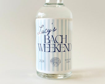 Coastal Bachelorette Party Shooter Labels: Custom Favor Stickers