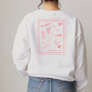 Charleston Stamp Crew Neck - Charleston Crew Necks - Charleston Bachelorette - Charleston Bach Favors - Charleston Bridal Party - Crew Necks