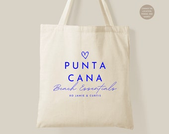 Wedding Tote Bags - Wedding Welcome Bag - Custom Wedding Tote -Punta Cana Wedding - Destination Wedding Tote - Custom Tote - Punta Cana Tote