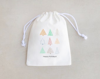 Christmas Favor Bags: Modern Holiday Party Treat Bags
