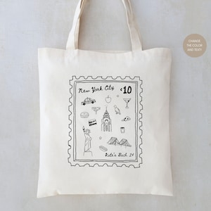 New York Stamp Tote Bag: Bachelorette Party Favor