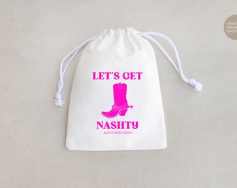 Nashville Bachelorette Party Favor Bag: "Let's Get Nashty" Hangover Kit