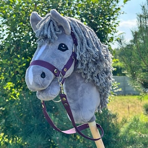 Hobby Horse A4 or A3 with detachable stick. Dark gray with white stripe.