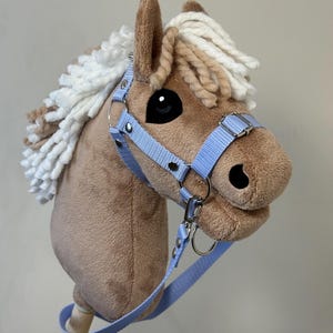 Caballito de juguete para bebé con palo desmontable. Modelo A5 Fjord con crin abigarrada.