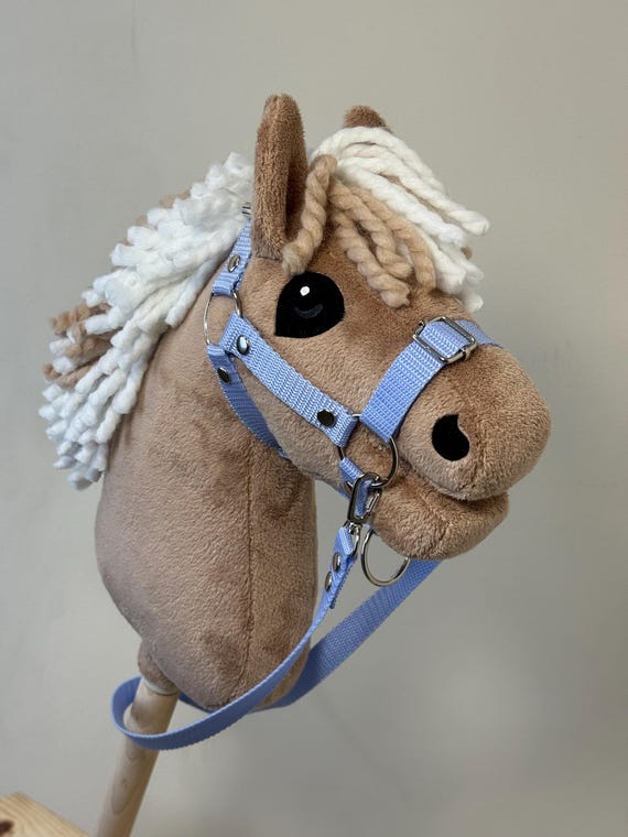 Baby hobby horse with detachable stick. A5 Fjord with motley mane.