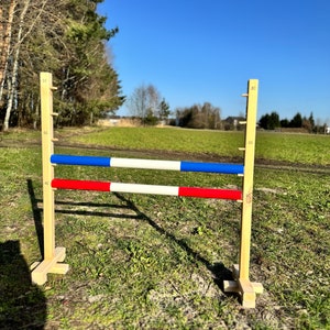Jumping obstacle for Hobby Horse 80 cm / 31.5 inches high of your color choice with 2 bars