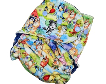 Hybrid Fitted One Size Cloth Diaper - Playground