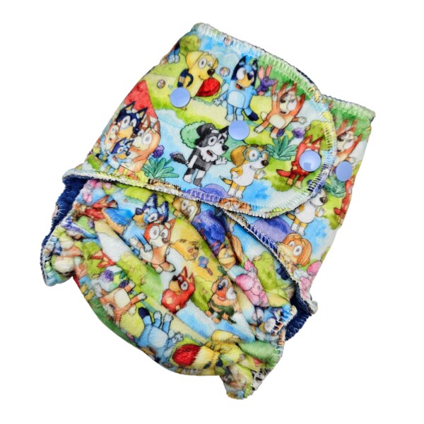 Hybrid Fitted One Size Cloth Diaper - Playground