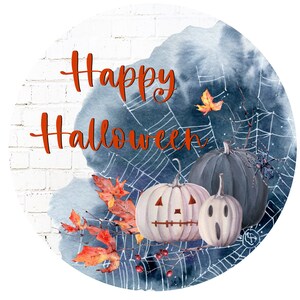 Happy Halloween Sign, Wreath Sign, Halloween Supplies, Halloween Décor, Halloween Wreath Attachment,