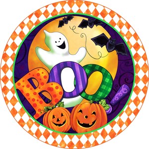 Ghosts Halloween Sign, Wreath Sign, Halloween Supplies, Halloween Décor, Halloween Wreath Attachment,