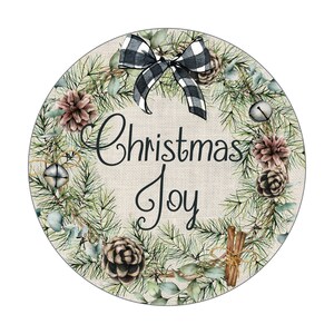 Christmas Joy Sign, Christmas Sign, Wreath Sign, Christmas Supplies, Christmas Décor, Christmas Wreath Attachment,