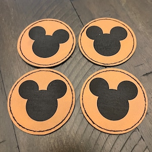 Disney Leder Patch - 4er Pack Mickey