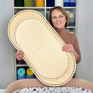 Drewniana podłoga do kołyski niemowlęcej, Podstawa do szydełkowanego kosza Mojżesza, szydełkowany kosz dla noworodka, Drewniane dna koszy do szydełkowanych kołysek