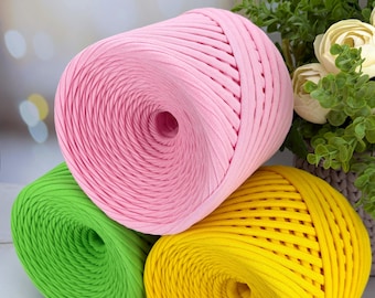 Chunky Cotton Yarn (7-9mm): Bulky Knitting, Crochet, Macrame