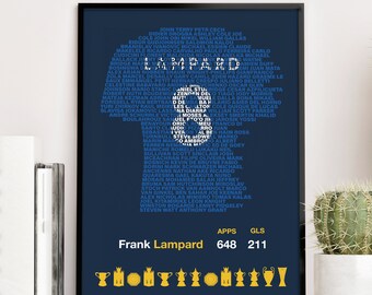 CHELSEA Legends - Frank Lampard Typography Teammates Poster
