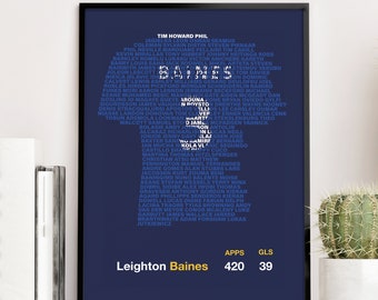 EVERTON Legends - Leighton Baines Teammates Typography Poster