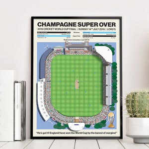 Lord's - ENGLAND vs New Zealand Cricket World Cup 2019 - Champions Poster - Winning Moment